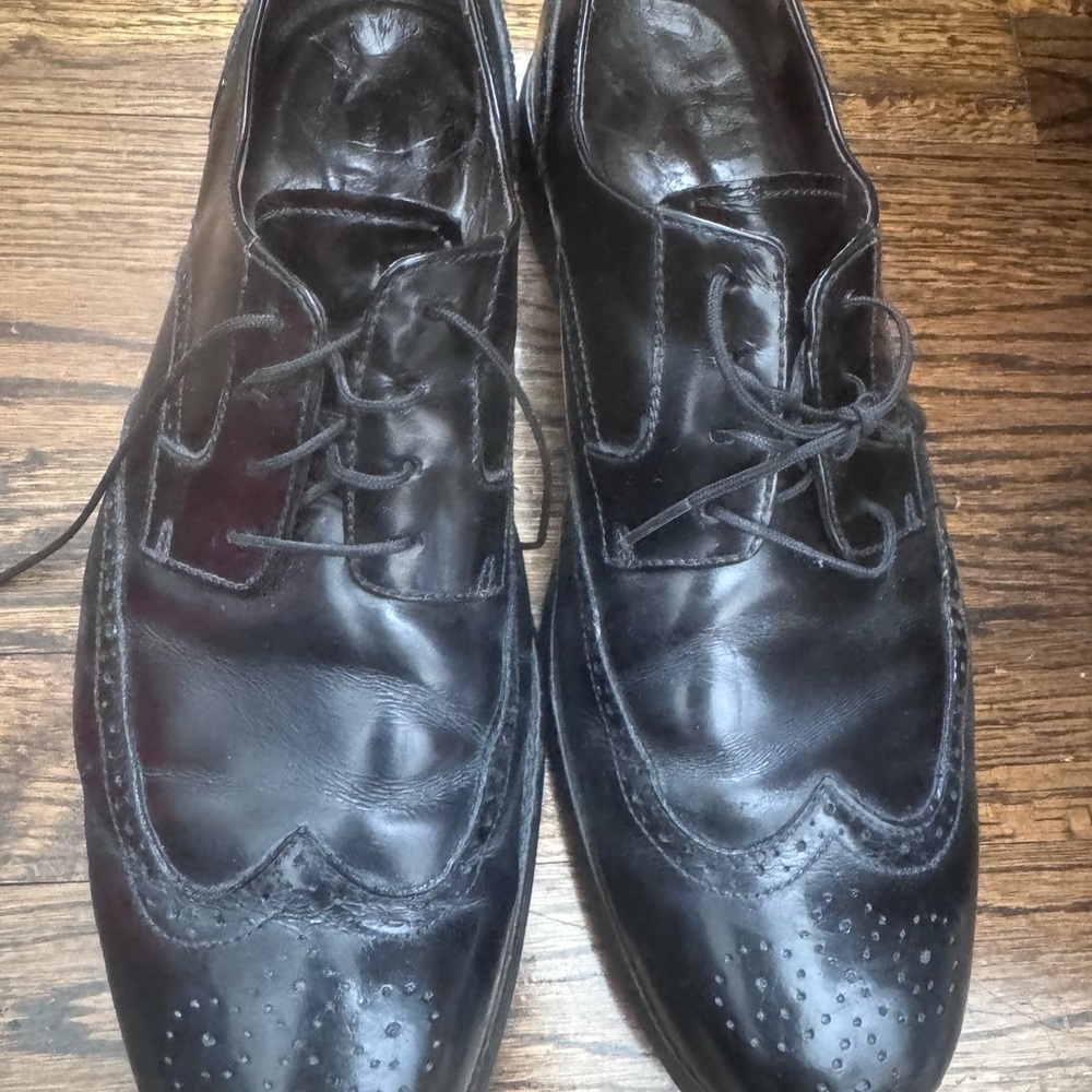 Classic Johnston & Murphy Black Leather Men's Dress Shoes